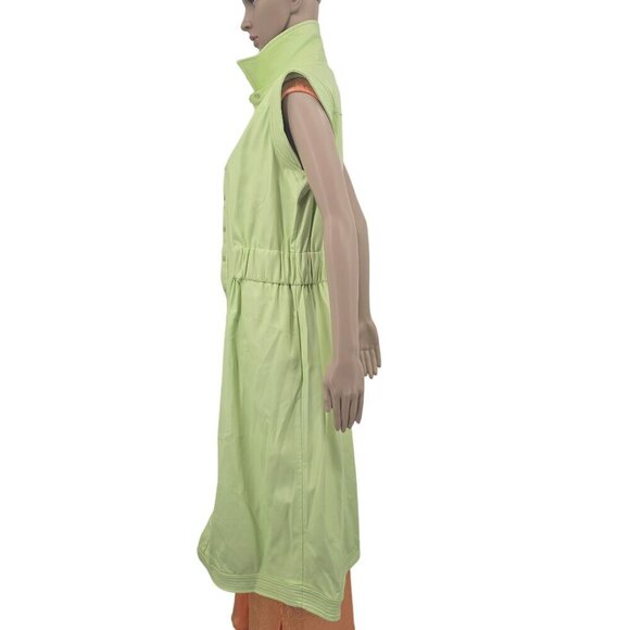 House of Harlow 1960 Lime Vegan Leather Button Dress, Women's S, NWT - Picture 2 of 9